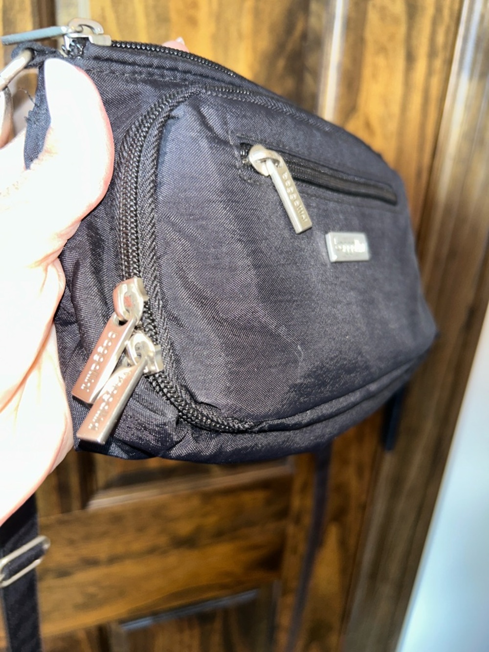 Baggallini Black Nylon Crossbody Belt Bag - Picture 13 of 14